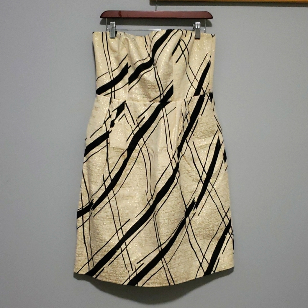 Girls from Savoy metallic gold and black dress